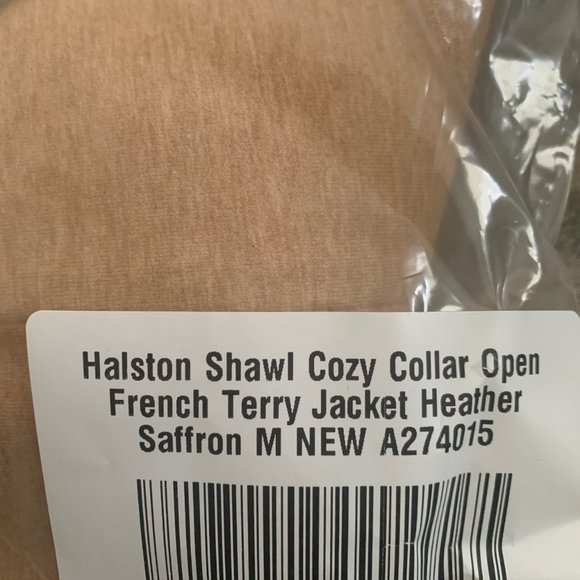 NWT H BY HALSTON COZY FRENCH TERRY SHAWL JACKET MEDIUM - Picture 9 of 9